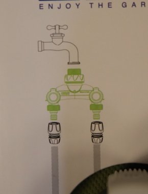 Hadicový konektor 3/4" se dvěma vývody, LIME