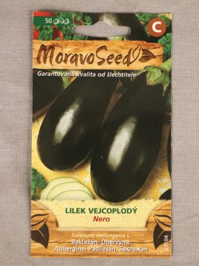 Lilek vejcoplodý Nero Solanum melongena Nero Nelen pro zelen semínka