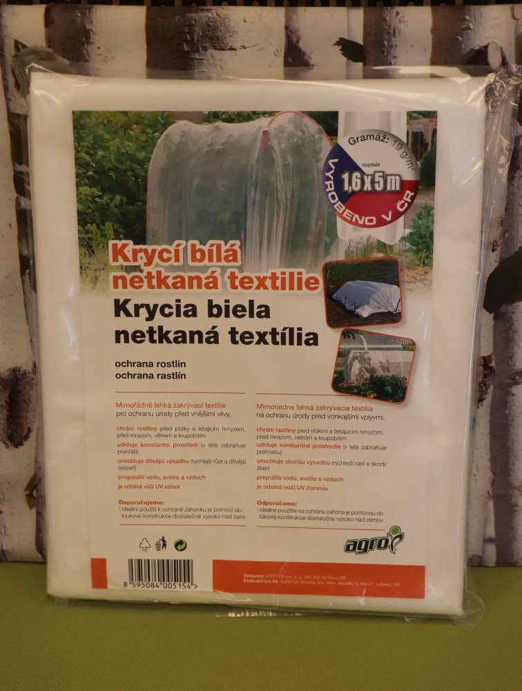 Krycí netk. bílá textilie 1,6 x 5 m